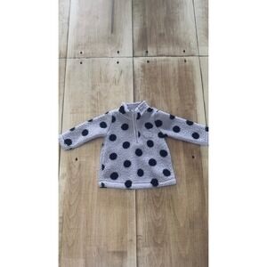 Just One You Carter's Baby Girl 6M Purple Polka Dot Fleece Quarter Zip‎ Pullover